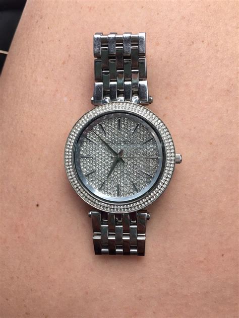 silver michael kors watch with diamonds|mk dimond watch.